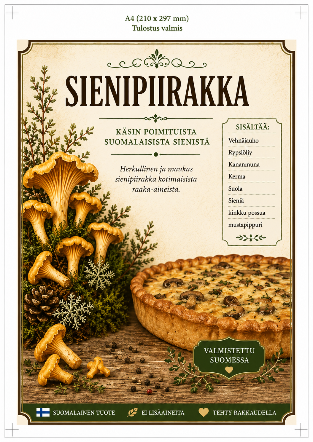 Sienipiirakka